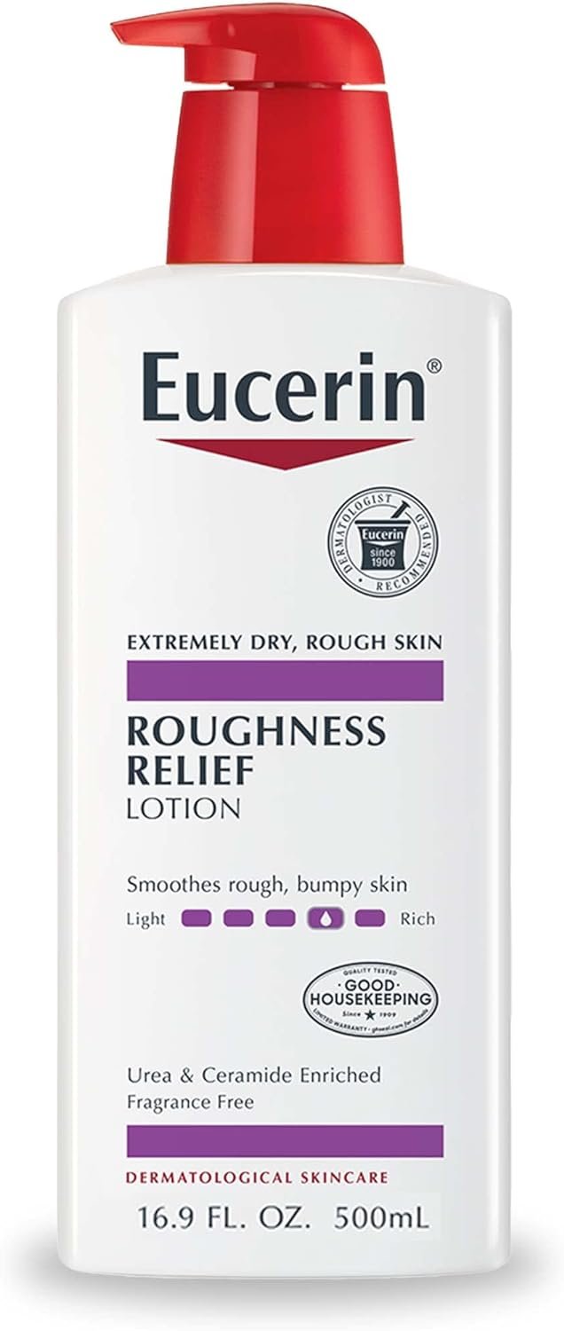 Eucerin Roughness Relief Lotion – Full Body Lotion for Extremely Dry, Rough Skin – 16.9 fl. oz. Pump Bottle